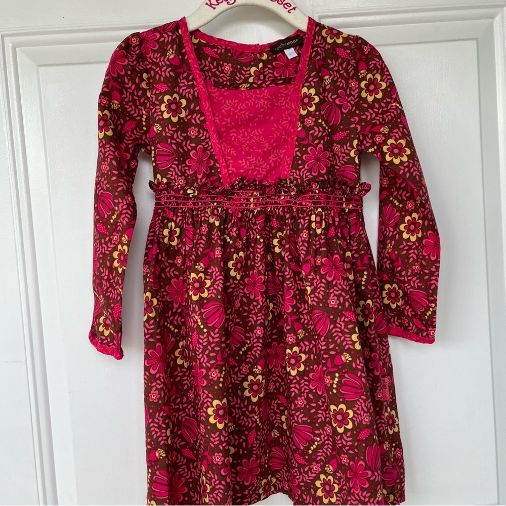•Rabbit Moon• Girls Lightweight Floral Dress - Size 4